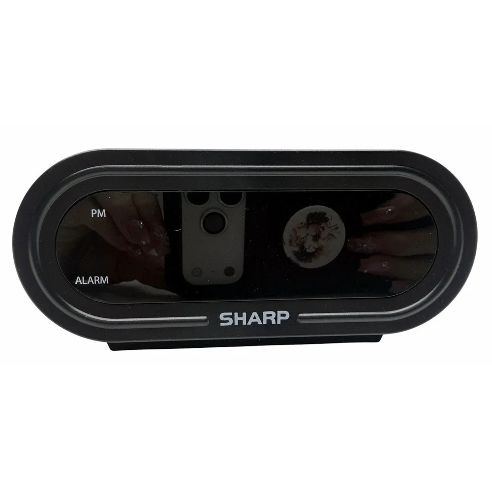 Sharp SPC476 LED Digital Alarm Clock Accu-Set Auto Time Setting Open Box Black